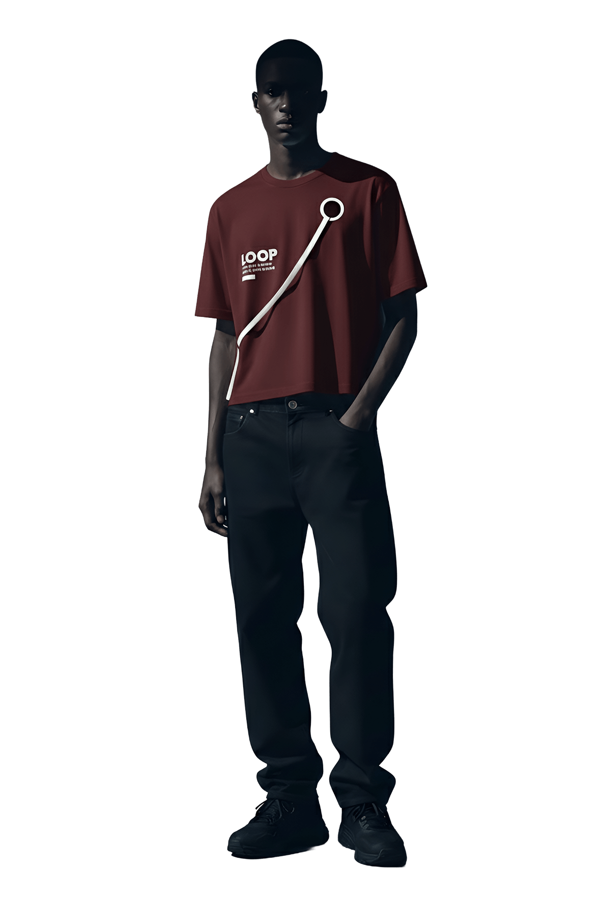 The Happy Loop - Pocket TEE Wine