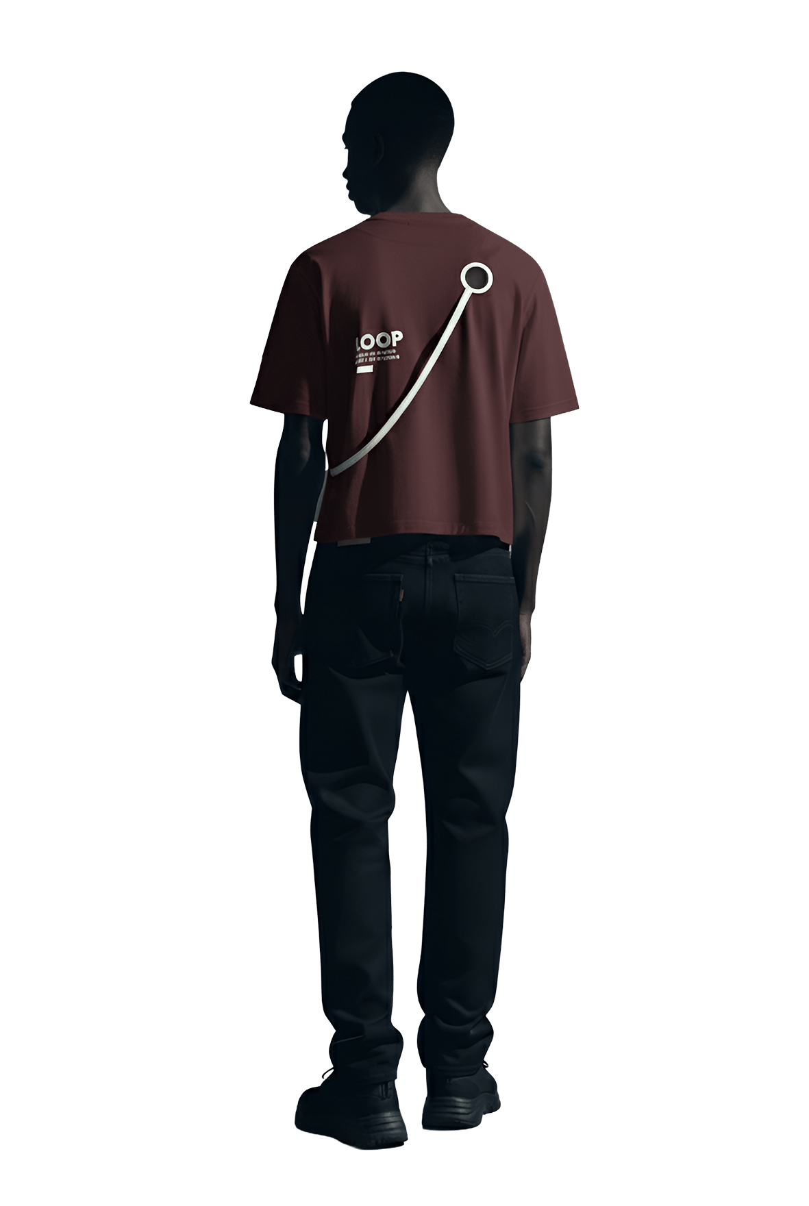 The Happy Loop - Pocket TEE - Wine