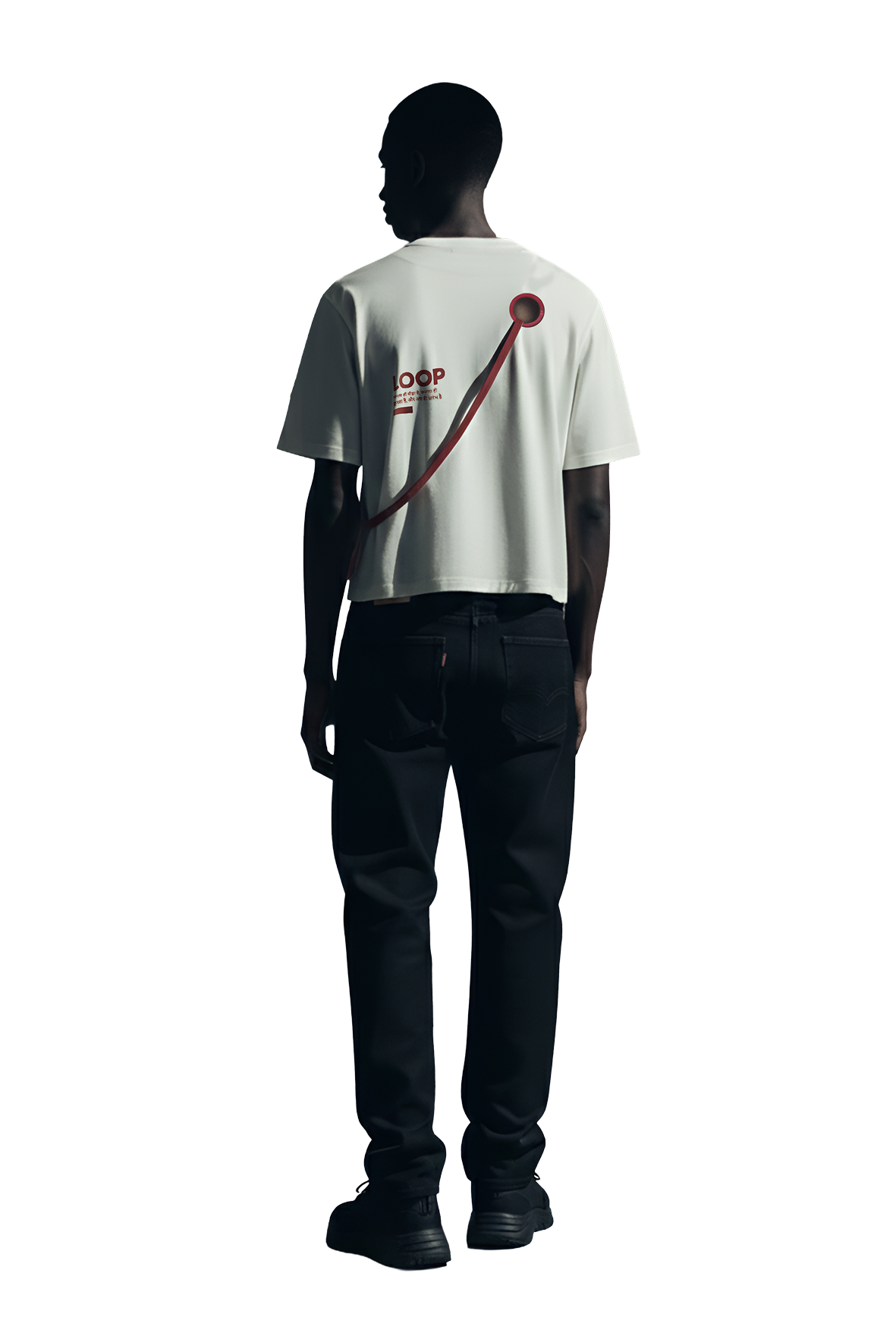 The Happy Loop - Pocket TEE White