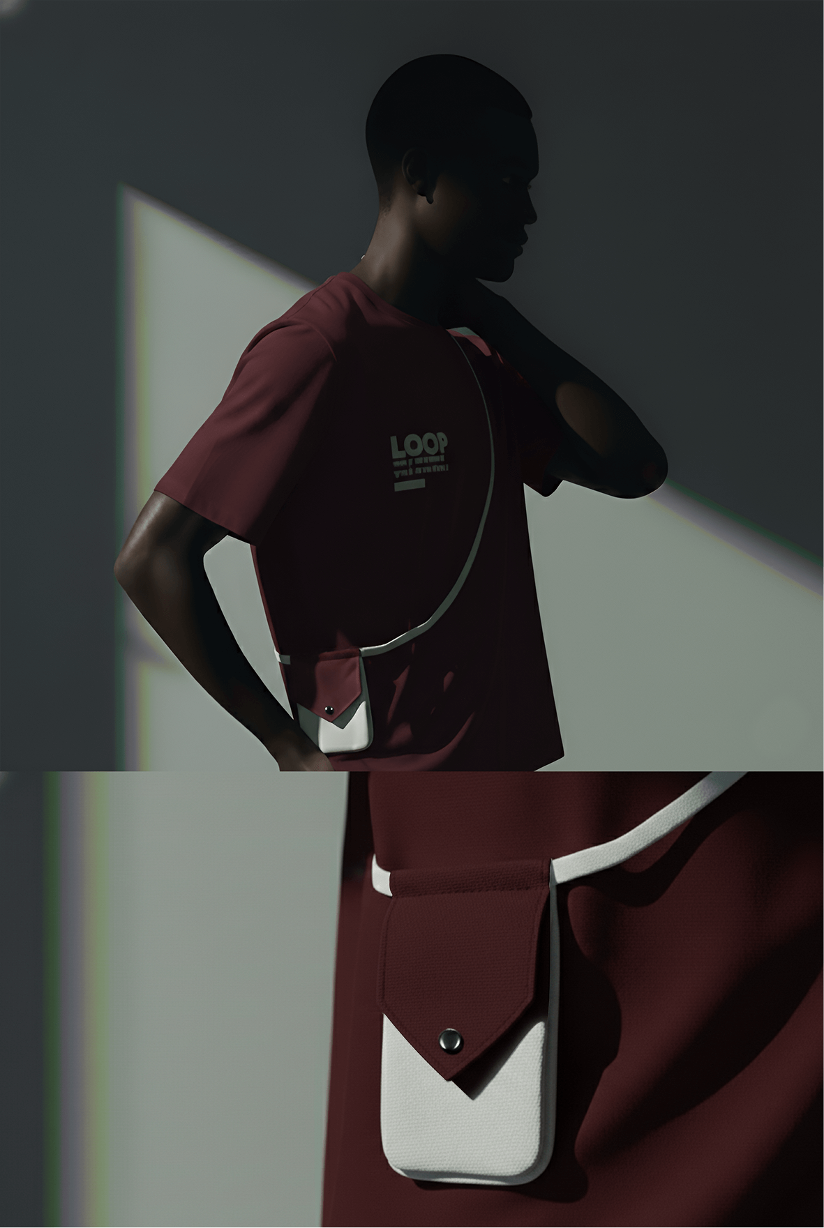 The Happy Loop - Pocket TEE - Wine